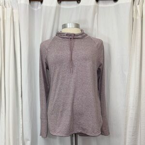 Athleta lavender long sleeve hooded shirt